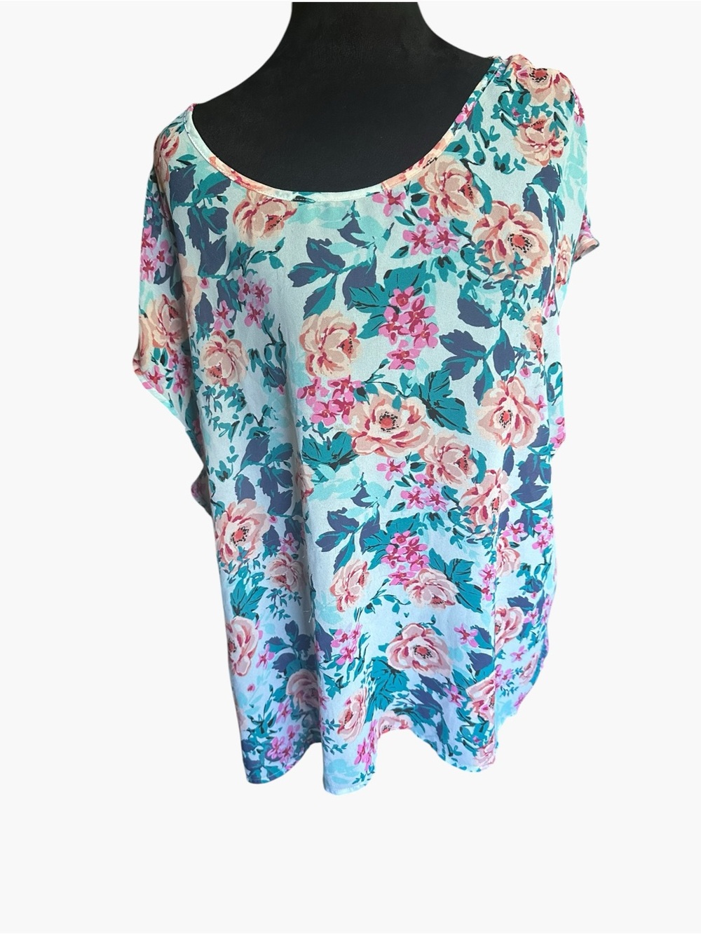 Torrid Floral Chiffon Bow Back Blouse | Size 2 (Plus Size)